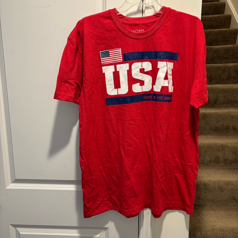 America Pride USA Home of the Brave Graphic T-Shirt